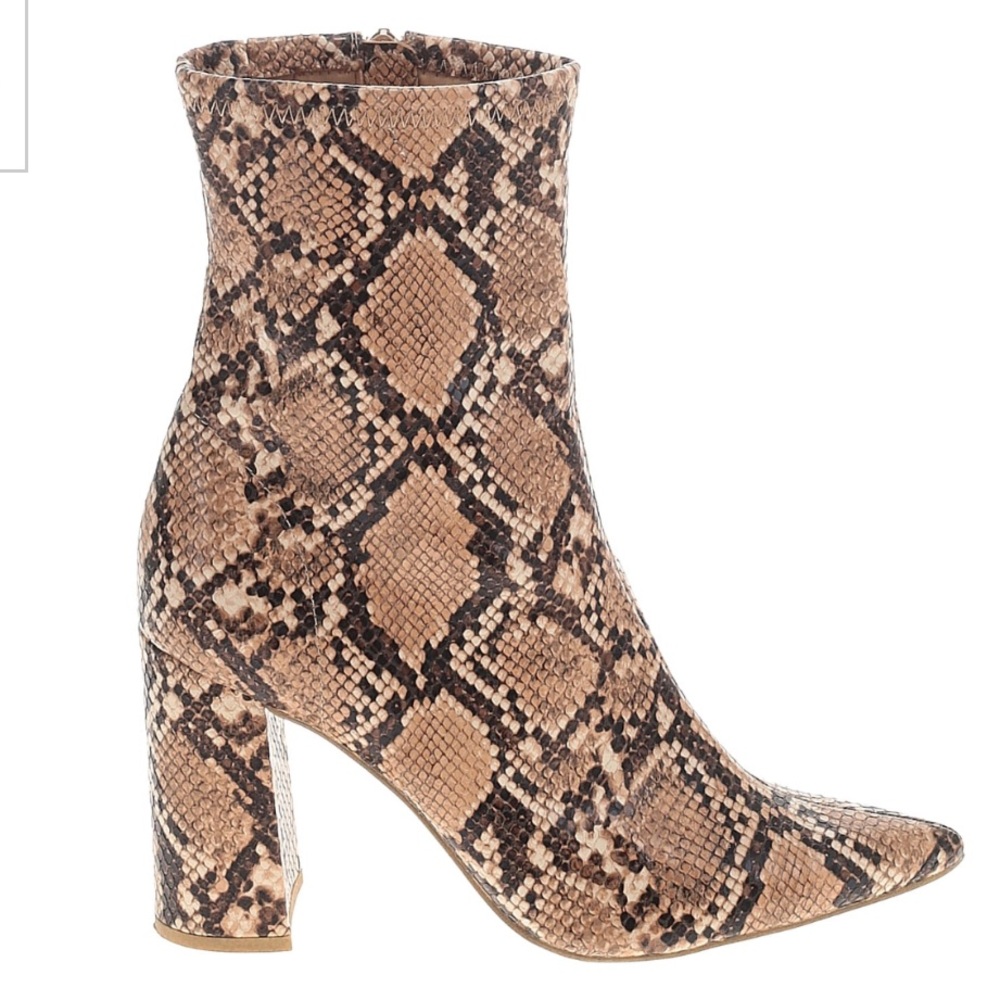 Jeffrey Campbell Siren Snakeskin Reptile Bootie 6 - Picture 1 of 2